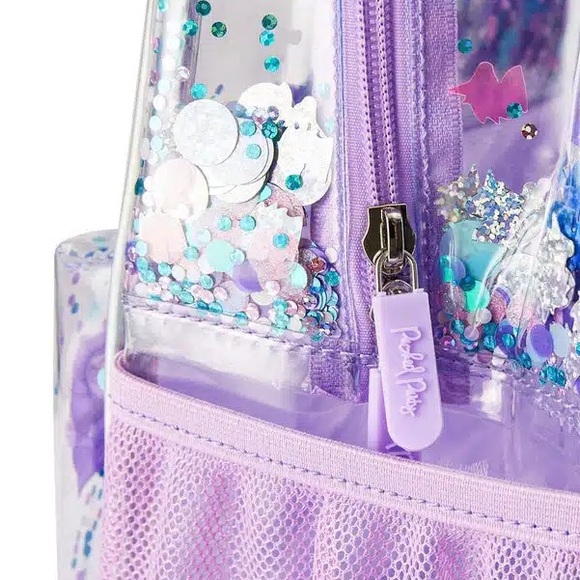 Packed Party Purple and Blue Glitter Kids Backpack Set - Picture 9 of 11